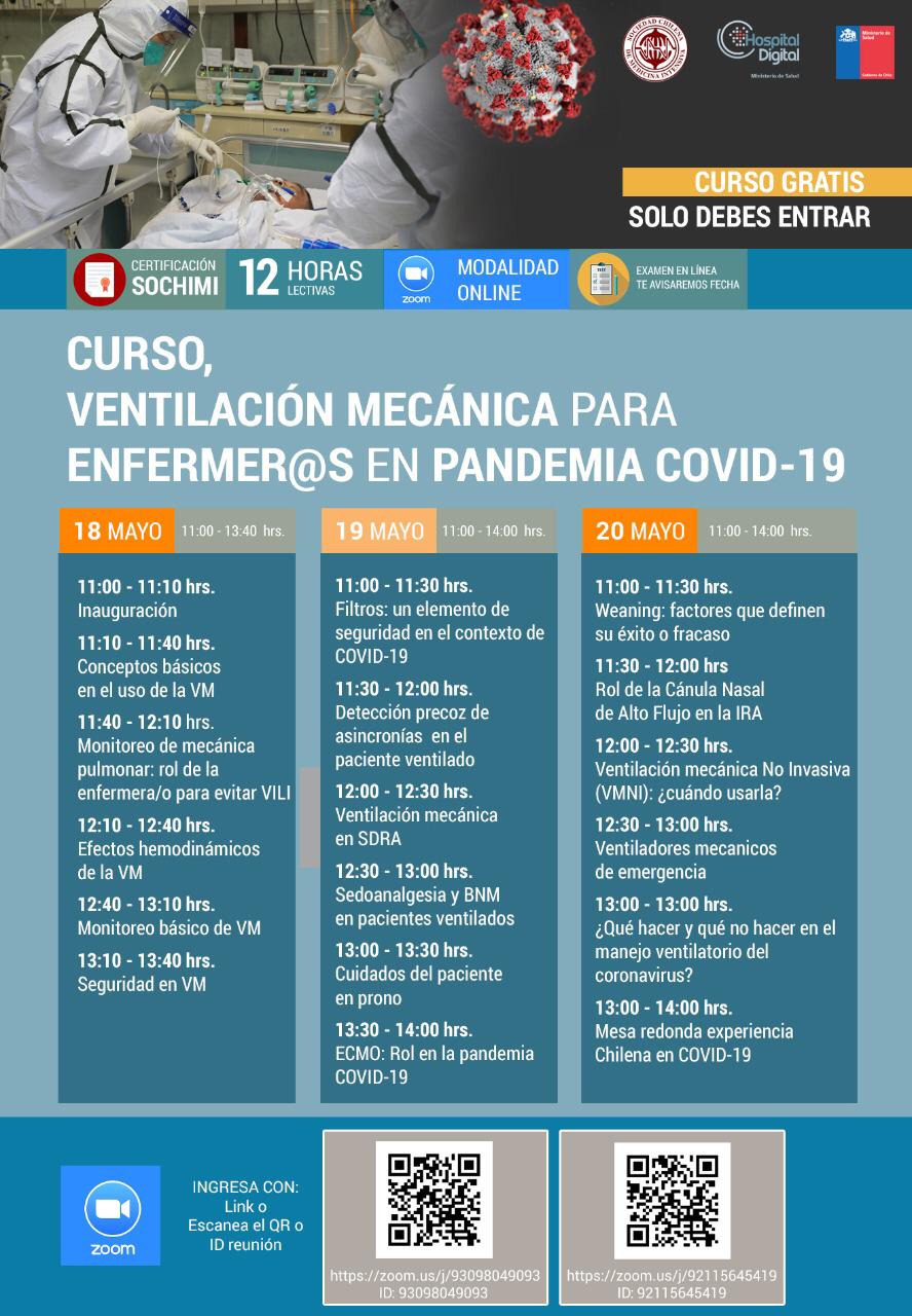 Curso: Ventilación Mecánica para Enfermer@s en Pandemia COVID-19